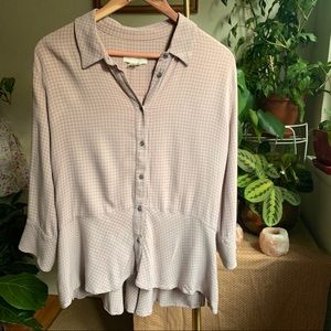 Treasure and bond baby doll button down blouse